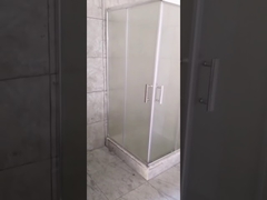 Sliding door shower cubicle with 5mm frost glass
