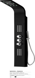 Brushed SS Wall Mount Shower Panel Column With Outlet Convenient Using